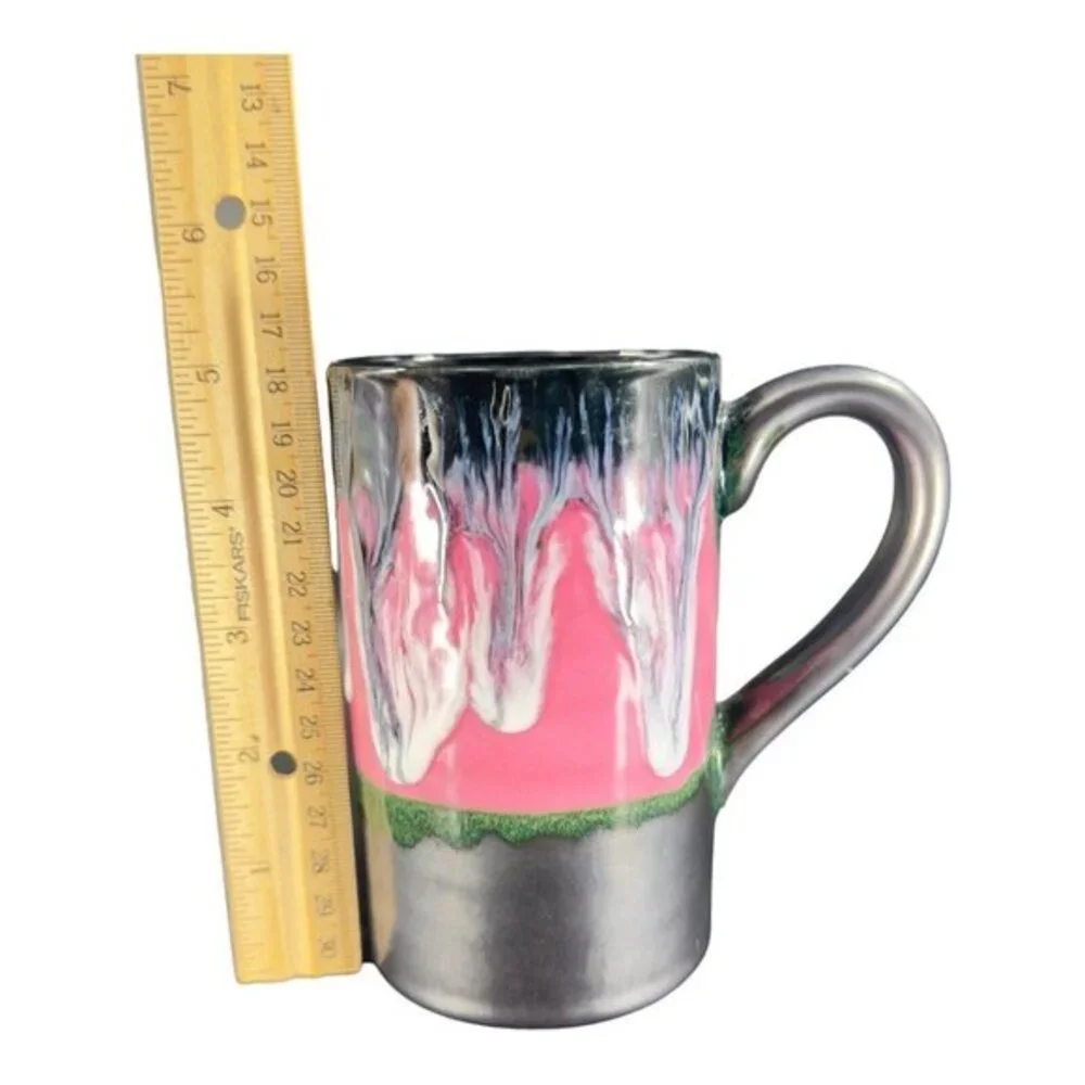 Studio Art Pottery Hand‎ Made Single Drip Glaze Pottery Drinking Coffee Cup Mug